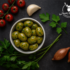 olives vertes ail et persil